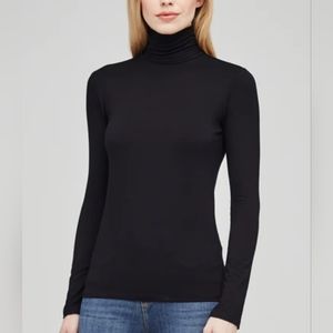 L'Agence Miranda Tunic Turtleneck Womens Sweater Black White NWT Size XS